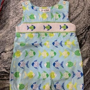Royal Child boys smocked shortalls. 18 month